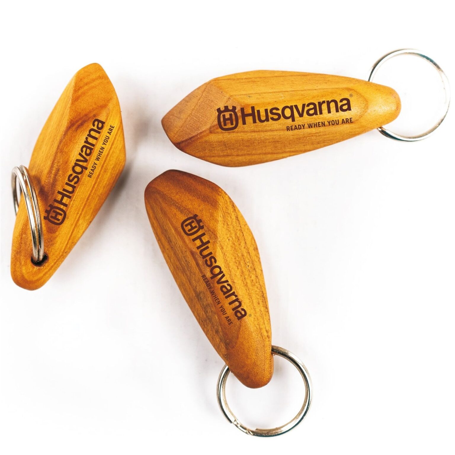 HUSQVARNA_porte-clés_en_bois_goutte