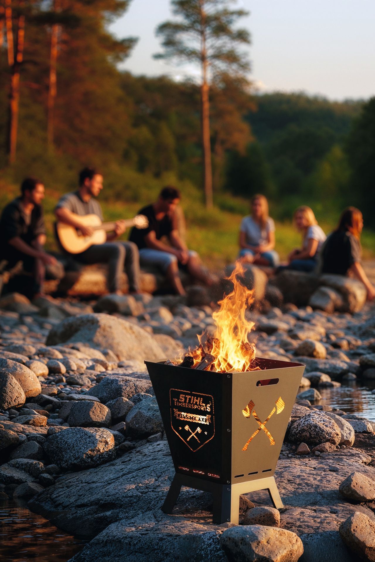 STIHL Feuerkorb mit Grill TIMBERSPORTS