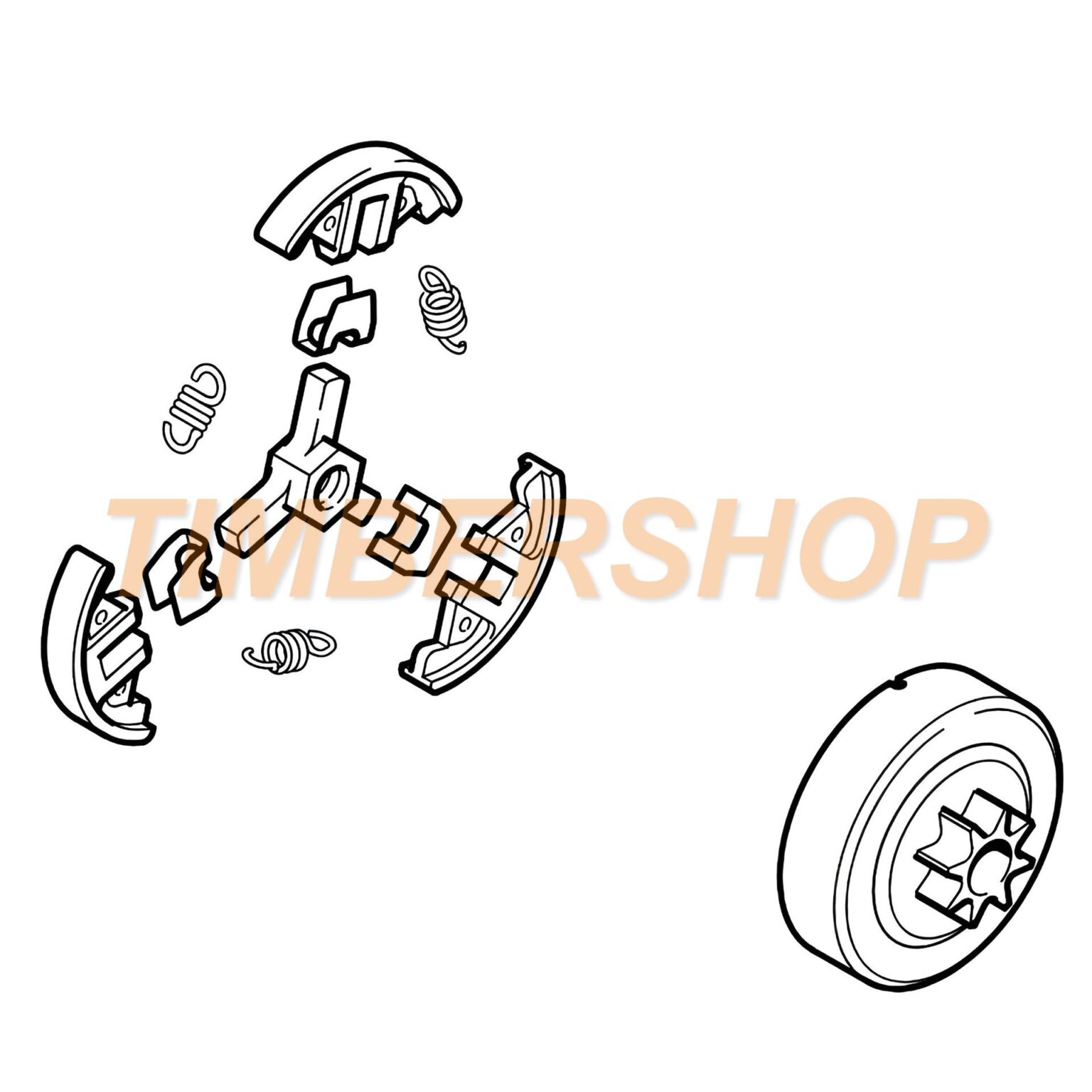 STIHL STIHL Kit pignon 1/4 8 dents avec embrayage pour MS 162, MS 172, MS 182, MS 212