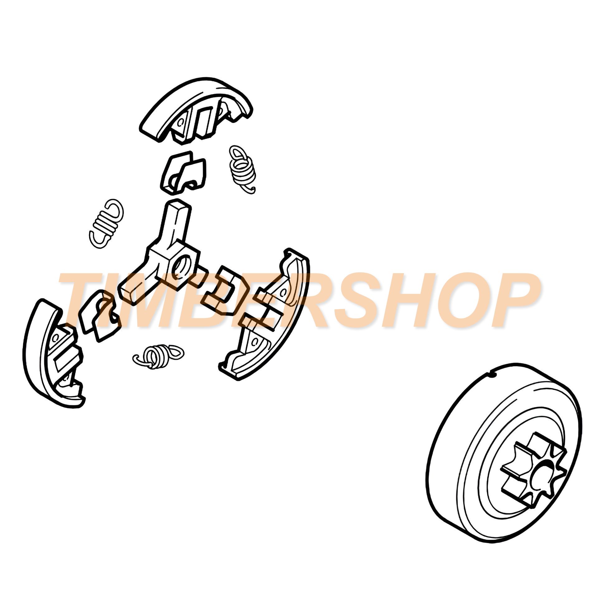 STIHL STIHL Satz Kettenrad 1/4 8Z mit Kupplung für MS 162, MS 172, MS 182, MS 212