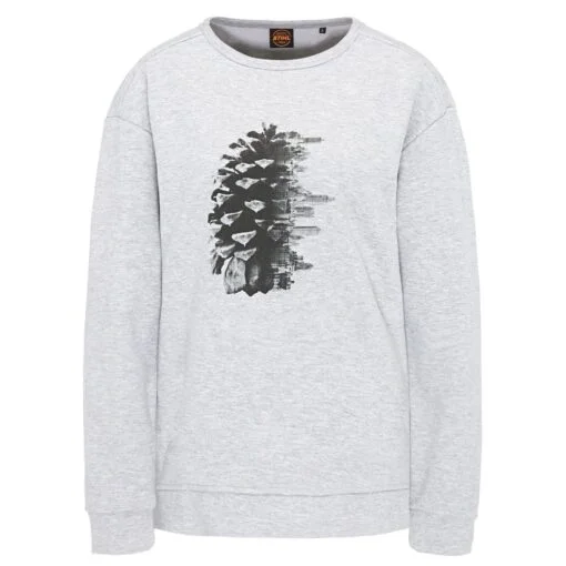 STIHL_Sweatshirt_femme_fir_cone_gris