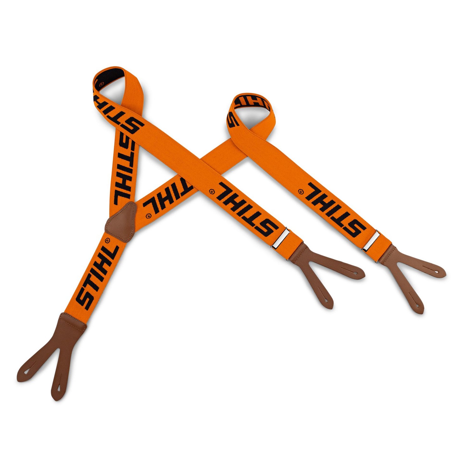 STIHL Hosenträger orange, 120cm, mit Lederschlaufen – Timbershop