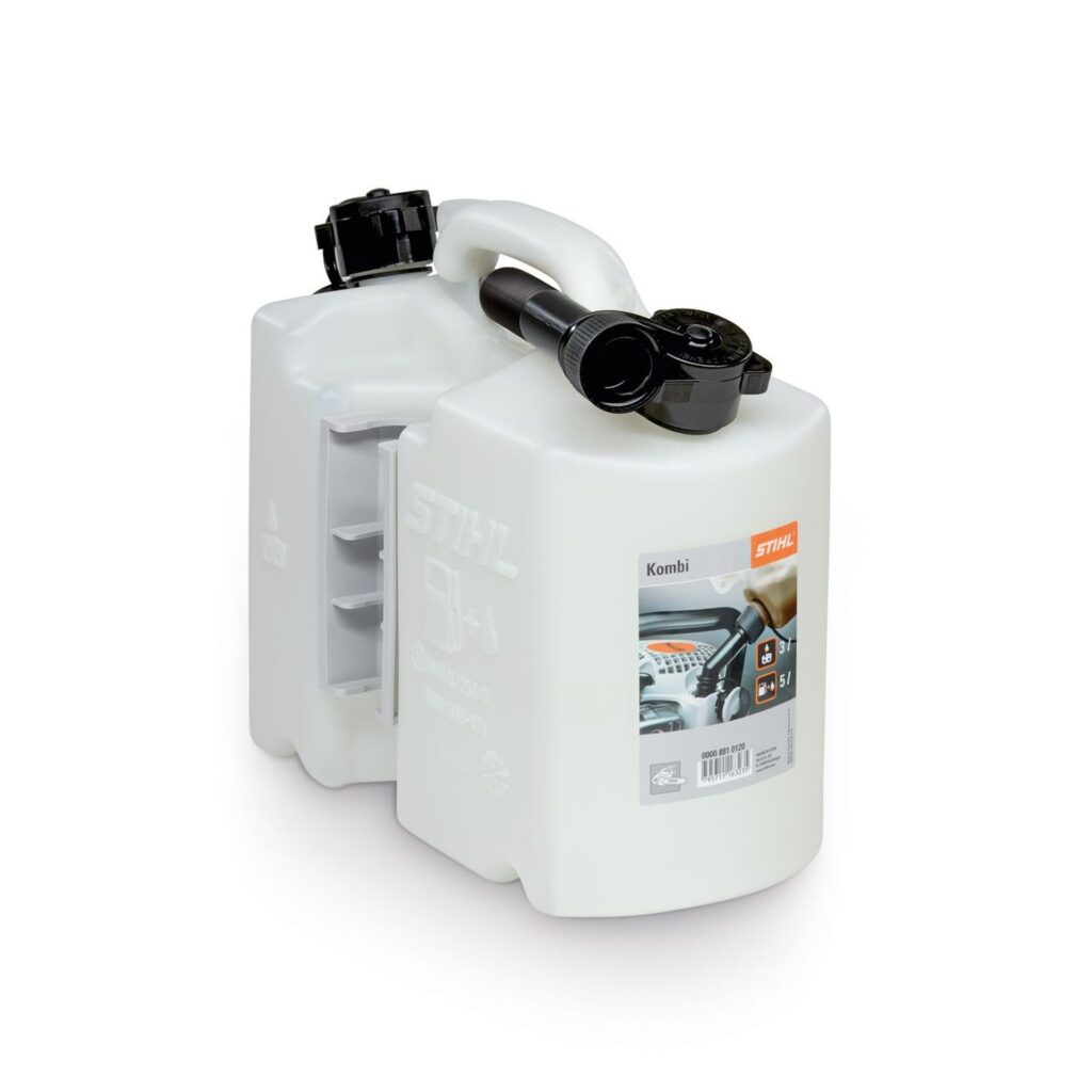 Stihl Bidon Combiné 3L Orange Essence - Plastique, Avec Tuyau De Sortie 26 Cm, Verrouillage Enfant